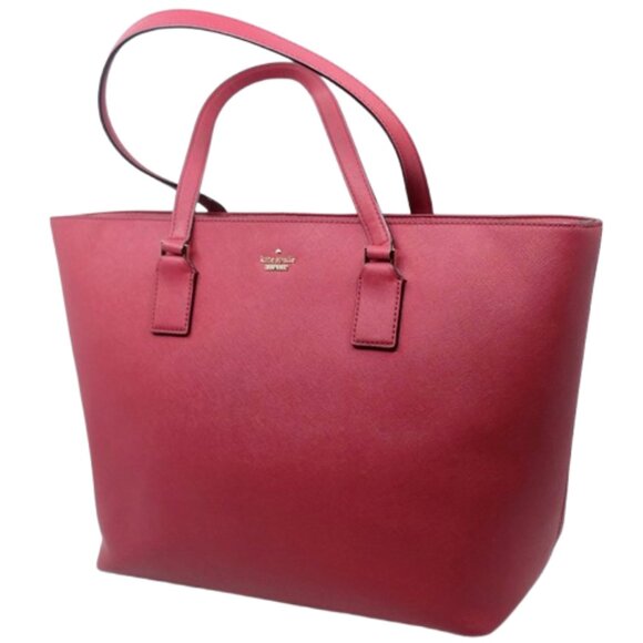 KATE SPADE~Cameron Street Harmony~RED SAFFIANO LEATHER LARGE CARRYALL TOTE BAG - Picture 3 of 6